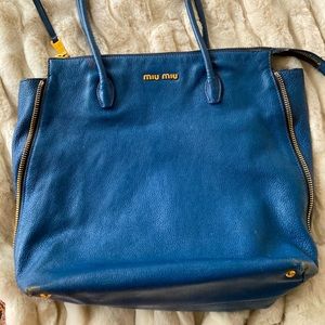 Miu Miu blue shoulder bag
